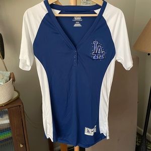 Majestic LA Dodgers Women Fan Jersey V Neck Medium